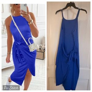 Amazon Asymmetrical Royal Blue Dress